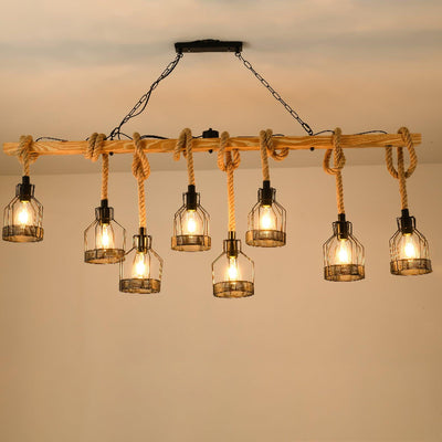 Arove Pendant Lamp Hemp Rope Industrial