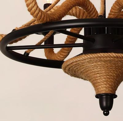 Ariiella Chandelier Hemp Rope Large Wheel