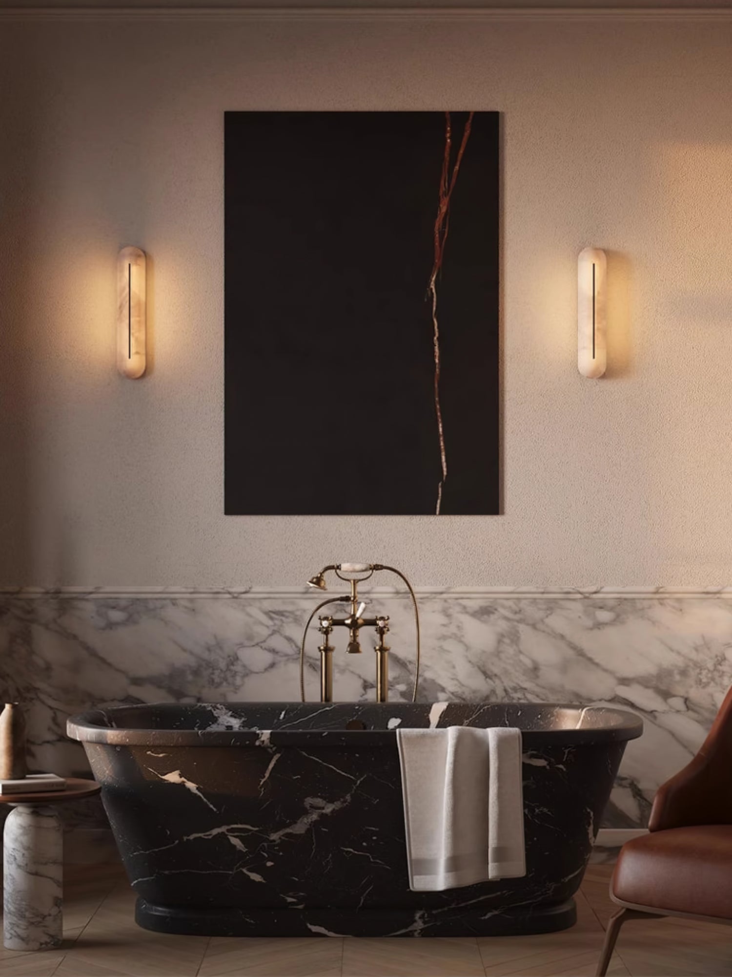 Armaryra Oblong Alabaster Wall Light