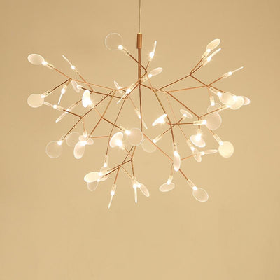 Auroreon Chandelier Rose Gold Firefly LED Branch
