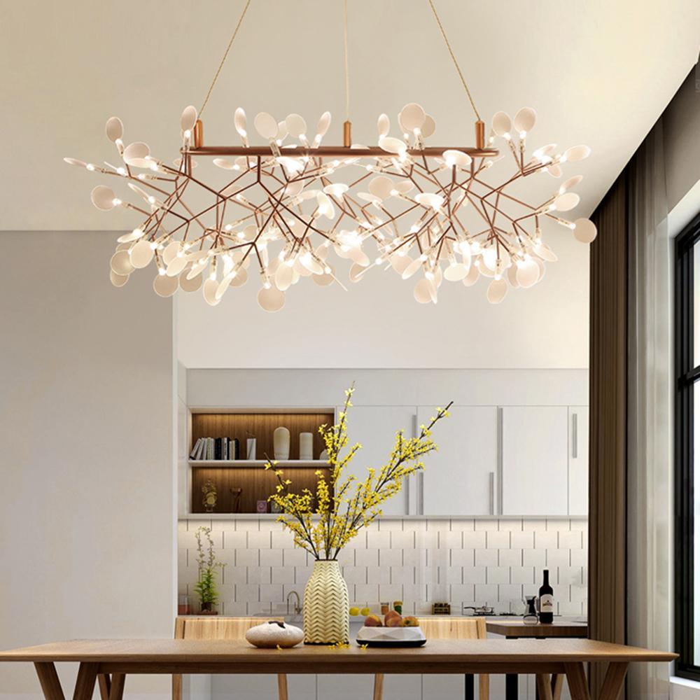 Auroreon Chandelier Rose Gold Firefly LED Branch