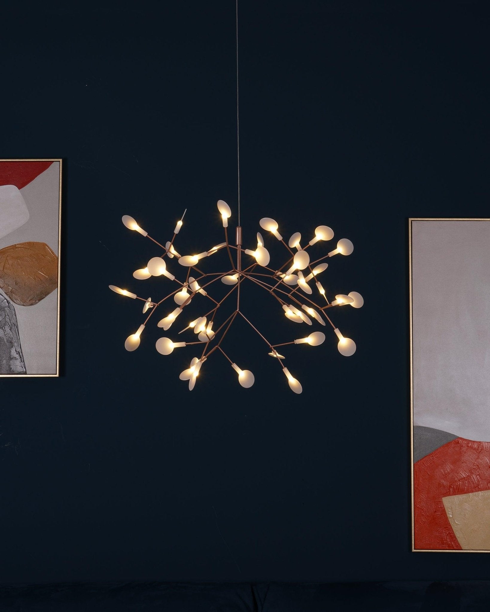 Auroreon Chandelier Rose Gold Firefly LED Branch