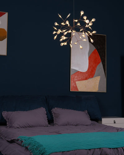 Auroreon Chandelier Rose Gold Firefly LED Branch