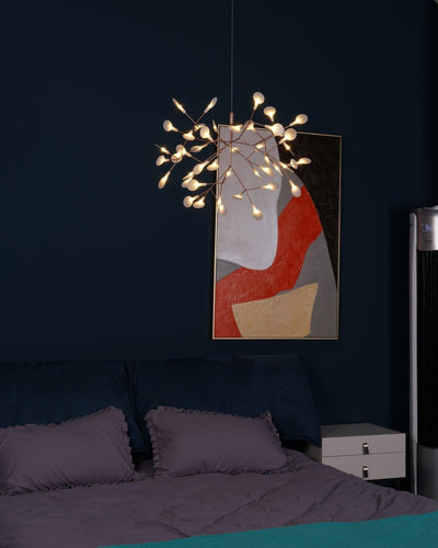 Auroreon Chandelier Rose Gold Firefly LED Branch