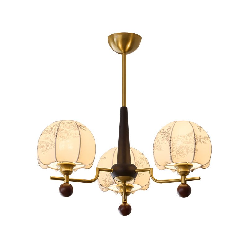 Acarira Premium Nordic Art Bloom Wood Fabric Chandelier