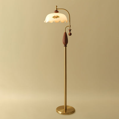 Volorel Vintage Glass Floor Lamp