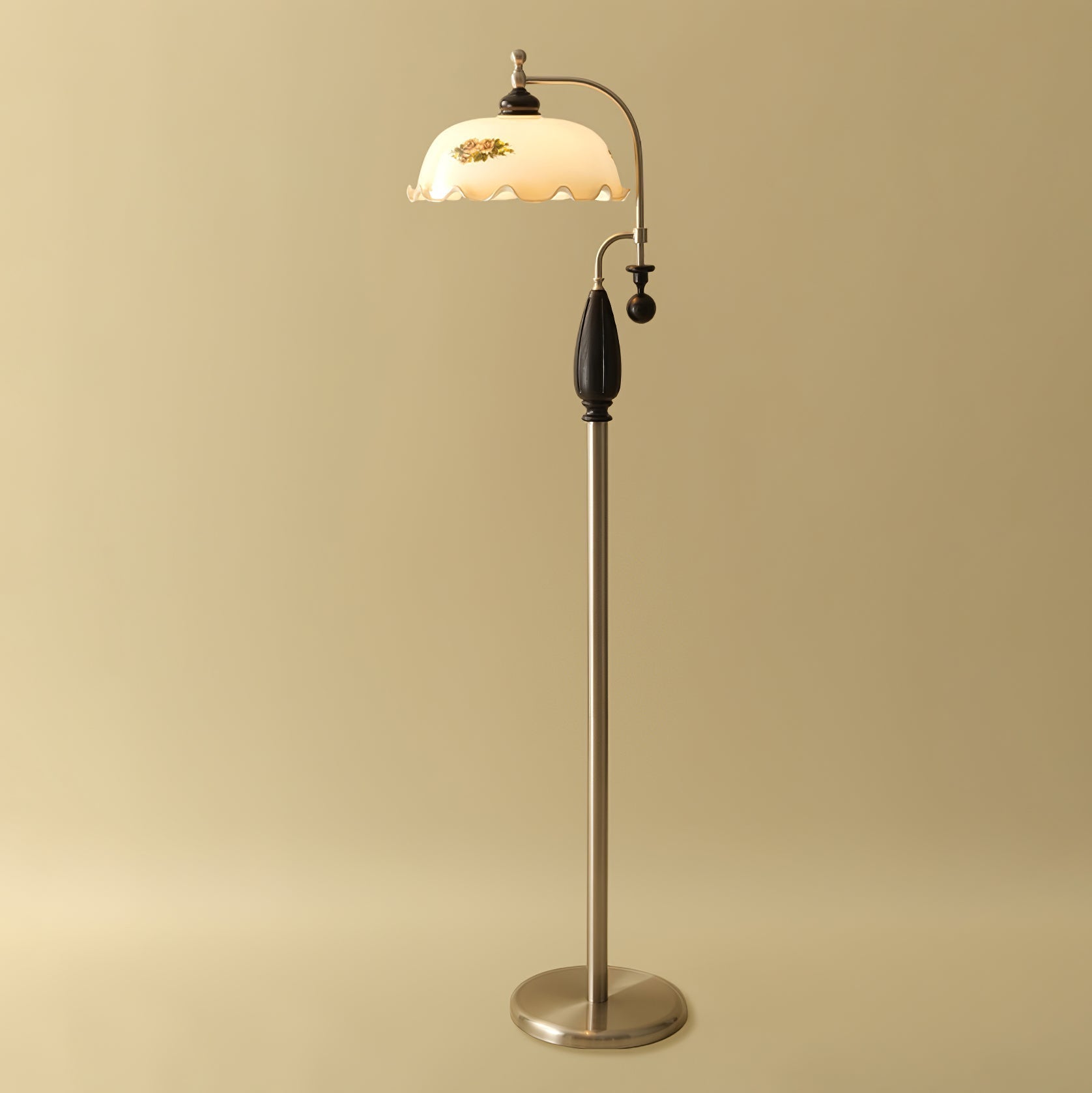 Volorel Vintage Glass Floor Lamp