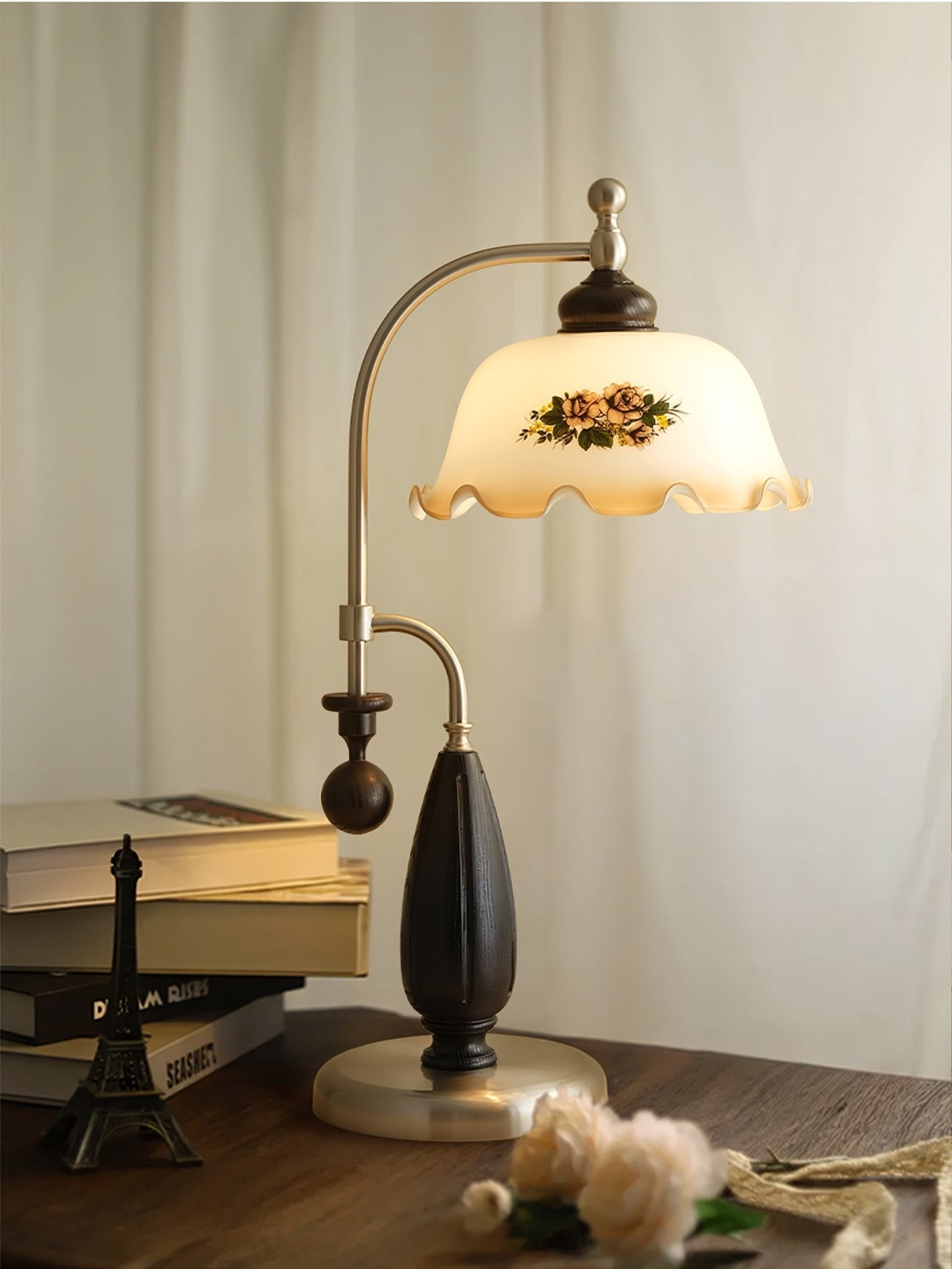 Sylorette Wood Vintage Table Lamp