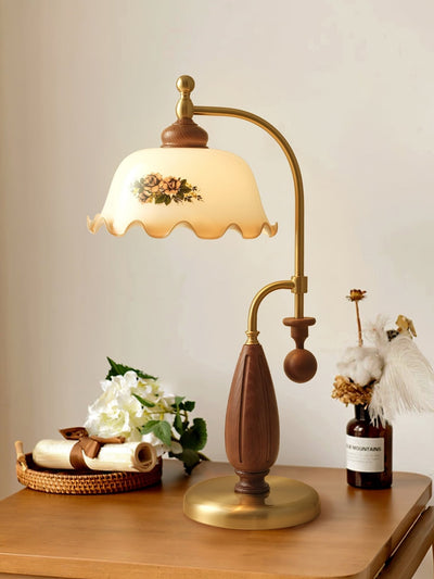 Sylorette Wood Vintage Table Lamp