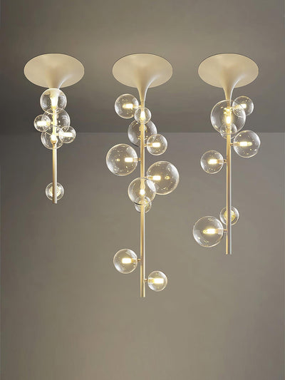 Celeina Pendant Light Brass Glass Cascading for Hallway