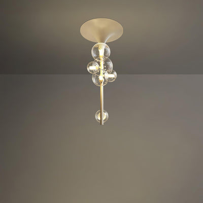 Celeina Pendant Light Brass Glass Cascading for Hallway