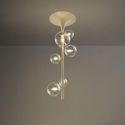 Celeina Pendant Light Brass Glass Cascading for Hallway
