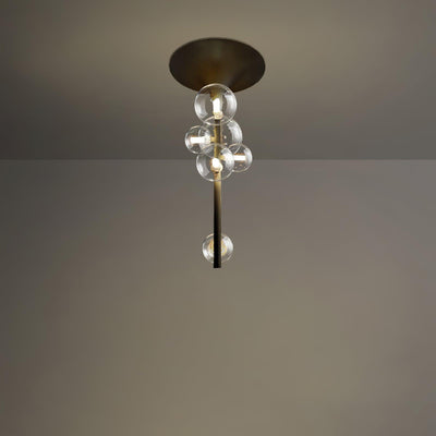 Celeina Pendant Light Brass Glass Cascading for Hallway