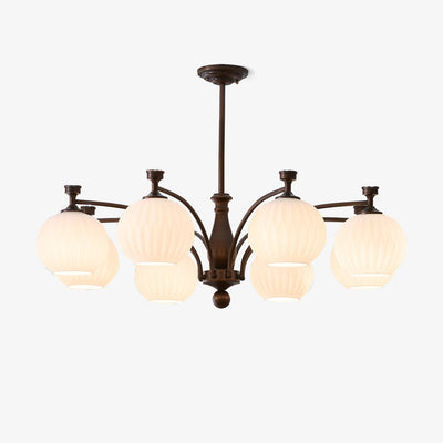 Vaslen Chandelier Orb Frosted Vintage