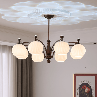 Vaslen Chandelier Orb Frosted Vintage