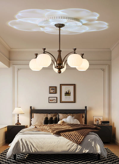 Vaslen Chandelier Orb Frosted Vintage