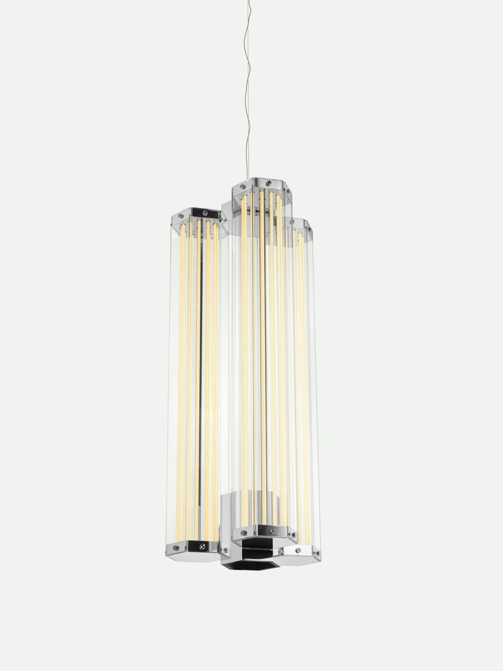Hexagonal Glass Pendant Lamp