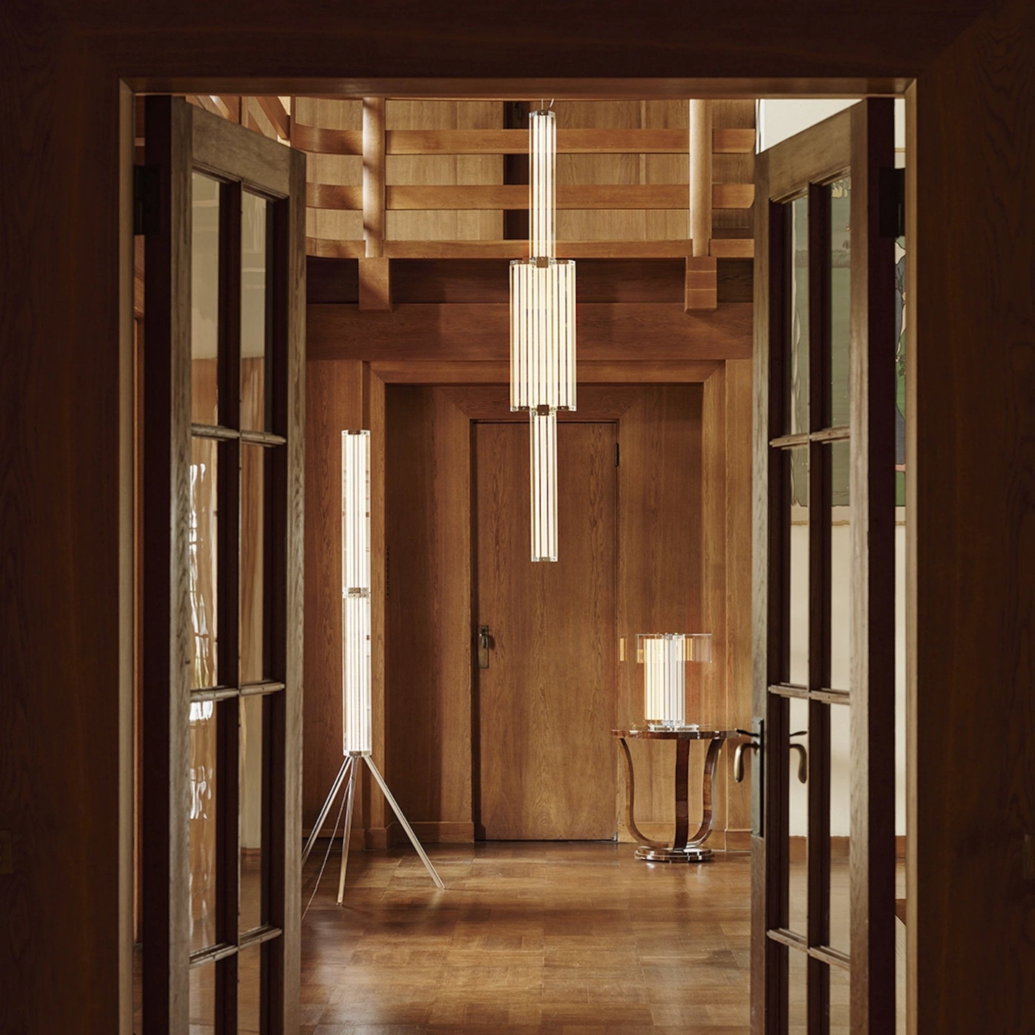 Hexagonal Glass Pendant Lamp