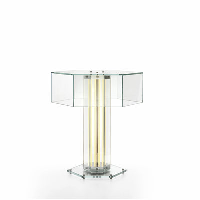 Hexagonal Glass Table Lamp