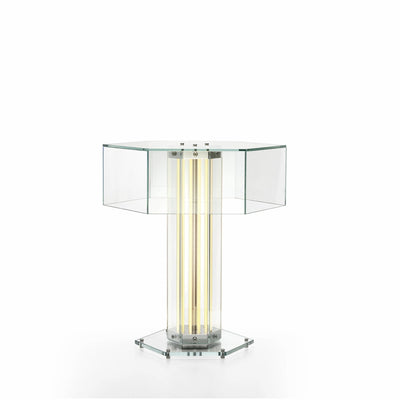 Hexagonal Glass Table Lamp