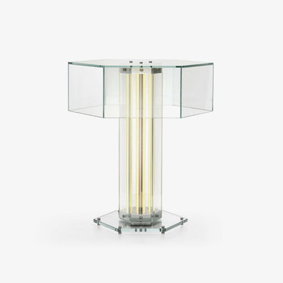 Hexagonal Glass Table Lamp
