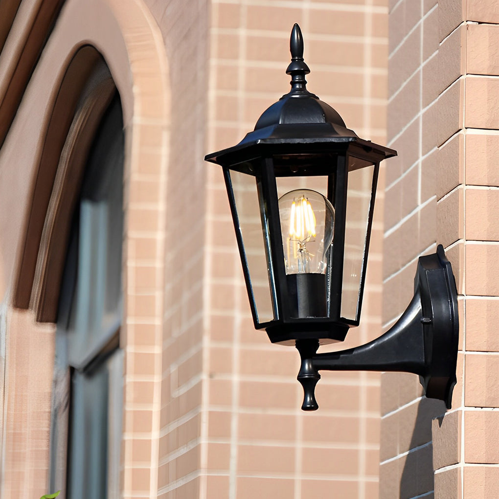 Norris Retro Hexagonal Aluminum Outdoor Lights Wall Lamp