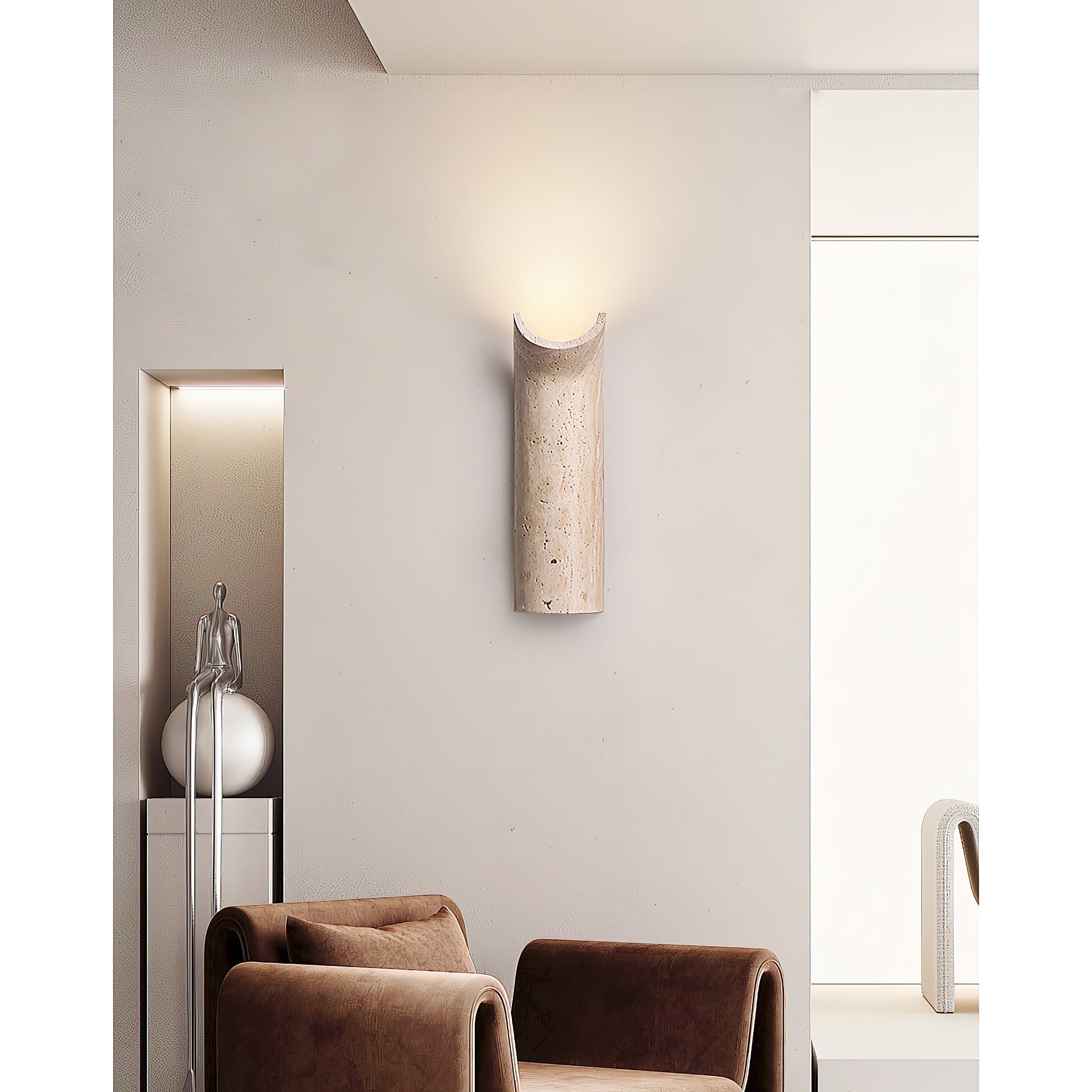 Tula Travertine Wall Lamp