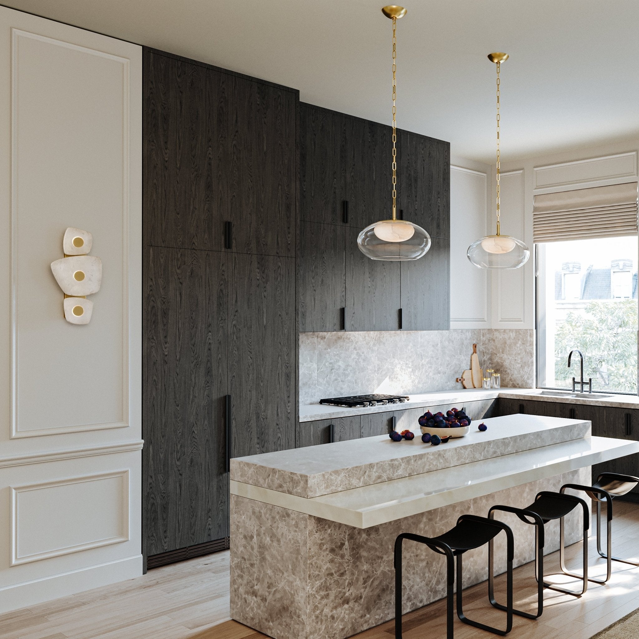 Fylsa Asymmetric Alabaster Wall Light