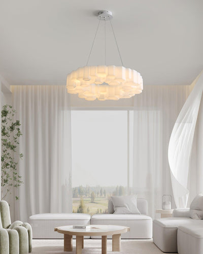 Lioreiel Chandelier Honeycomb Glossy White Polycarbonate