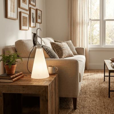 Hook Handle Cone Lamp