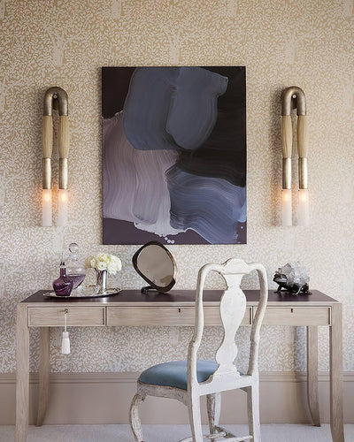 Aurelielle Wall Lamp Horsehair Brass