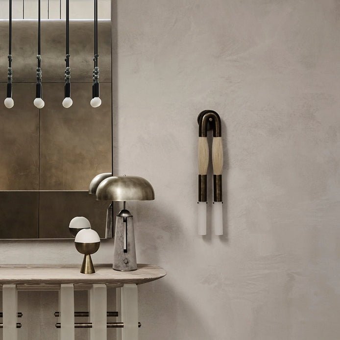 Aurelielle Wall Lamp Horsehair Brass