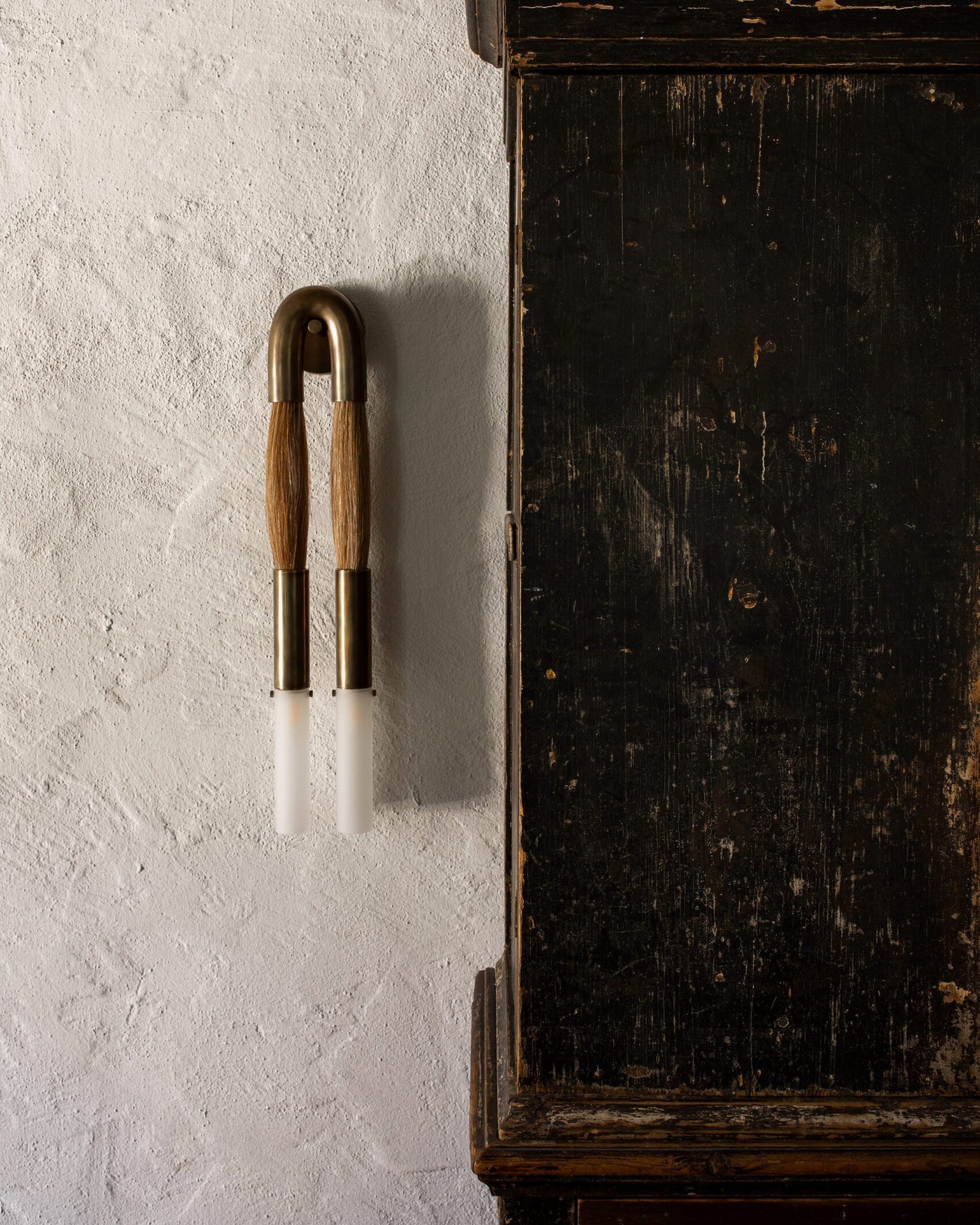 Aurelielle Wall Lamp Horsehair Brass
