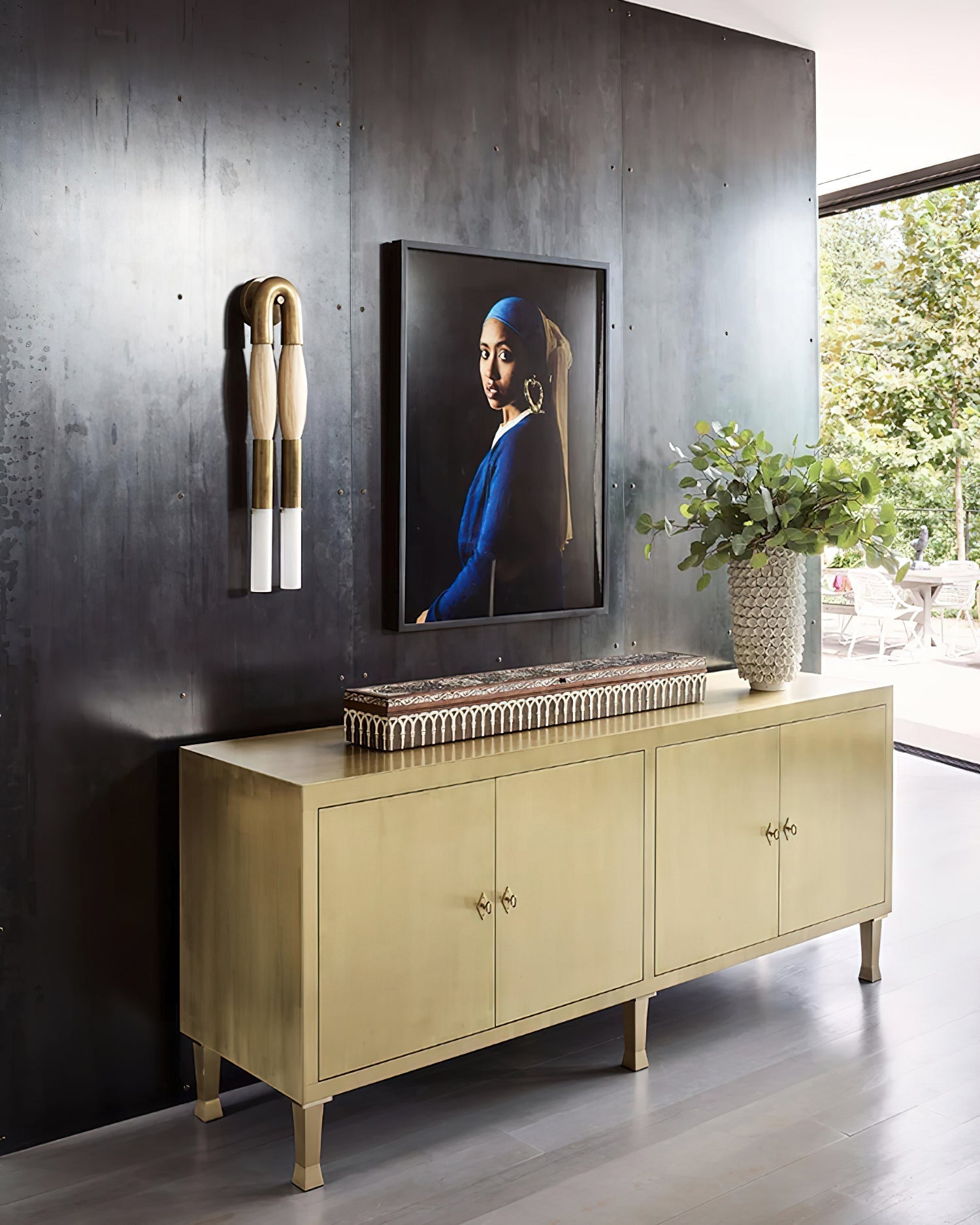Aurelielle Wall Lamp Horsehair Brass