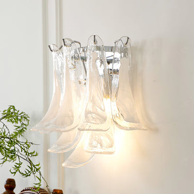 Celarelle Wall Lamp Petal Glass Horseshoe Shaped Minimalist