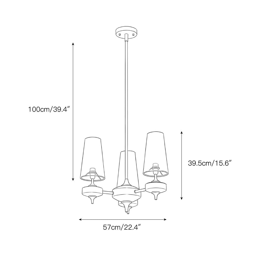 Pinewick Hour Rho Chandelier
