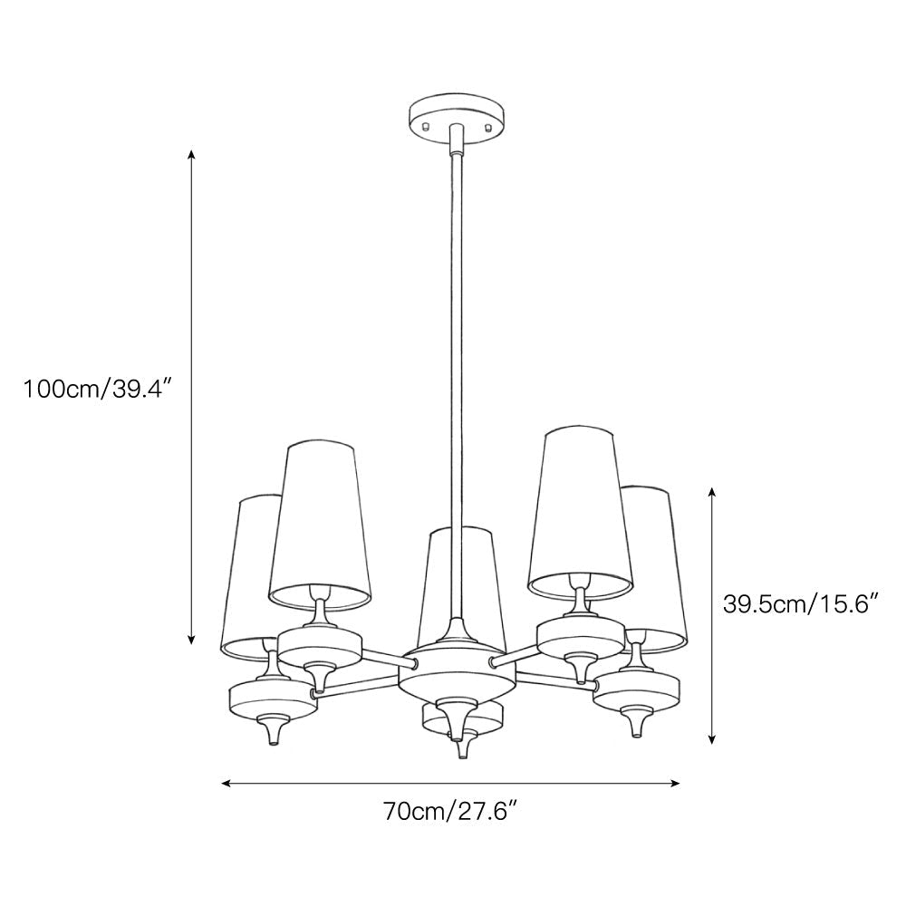 Pinewick Hour Rho Chandelier