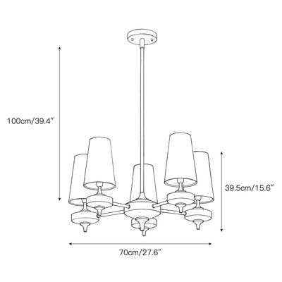 Pinewick Hour Rho Chandelier