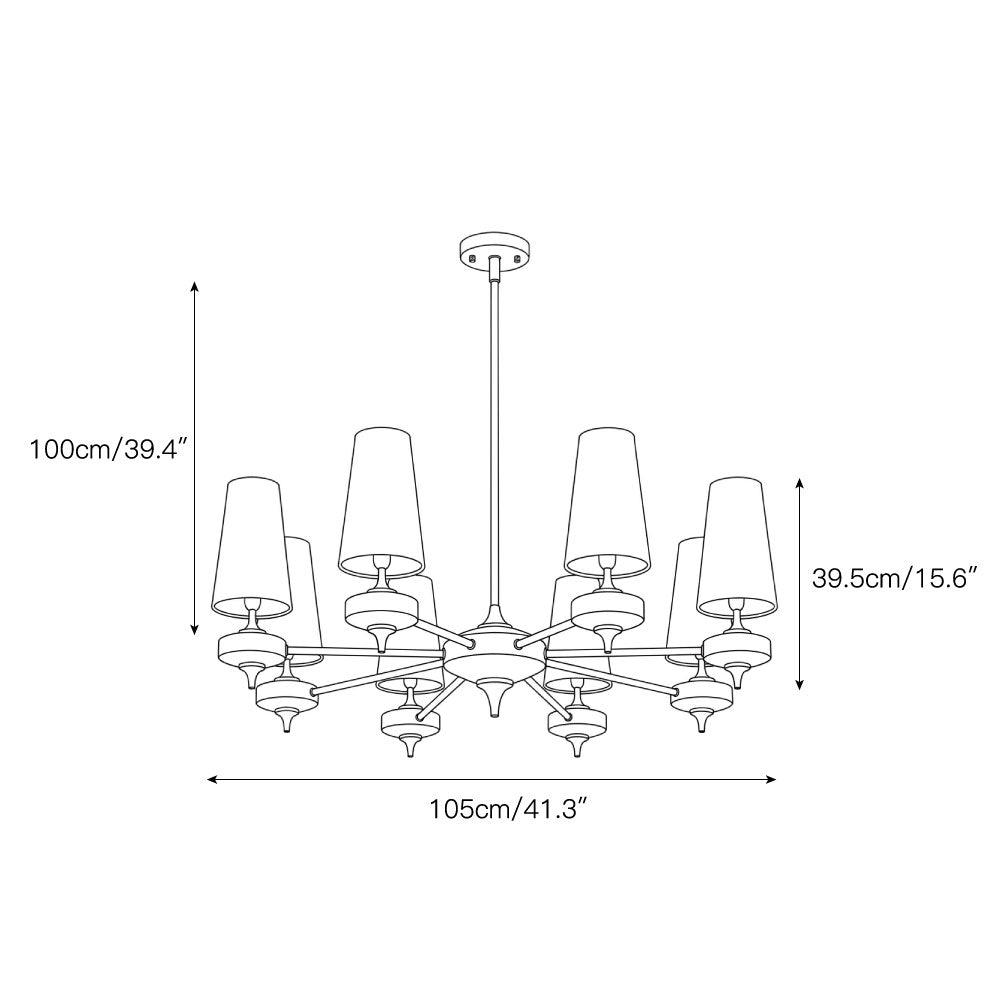 Pinewick Hour Rho Chandelier