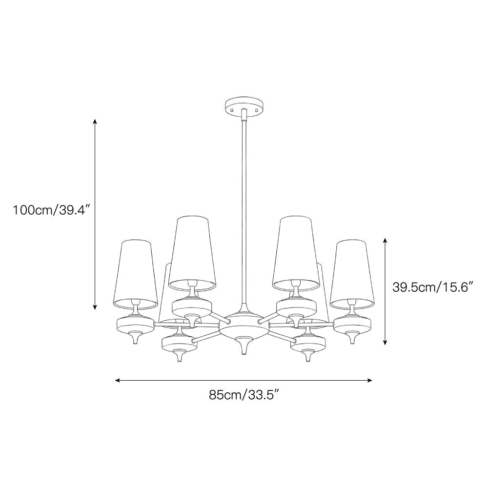 Pinewick Hour Rho Chandelier