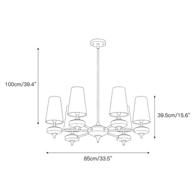 Pinewick Hour Rho Chandelier