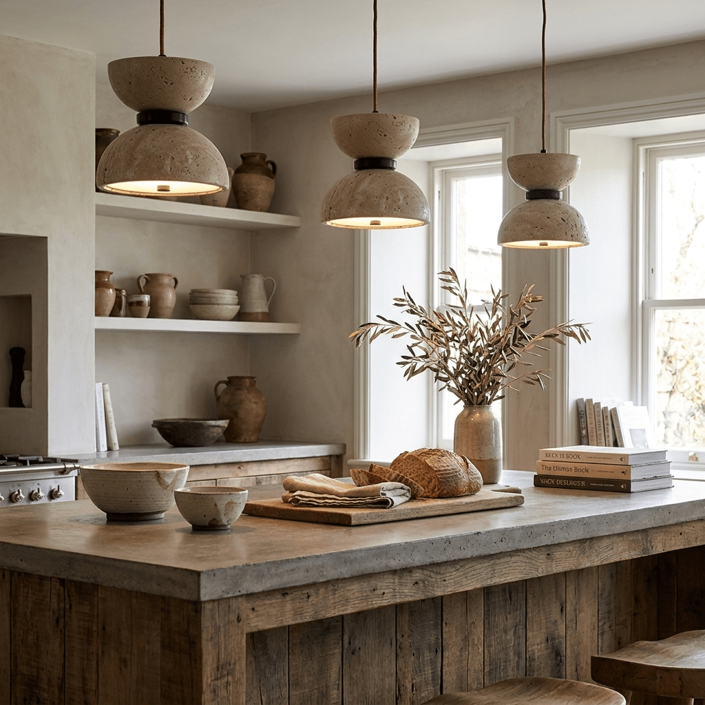 Tavareria Hourglass Travertine Pendant Lamp
