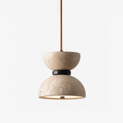 Tavareria Hourglass Travertine Pendant Lamp
