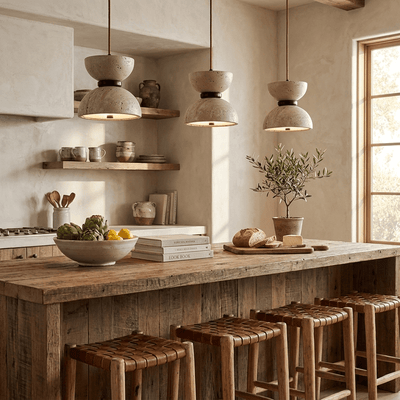 Tavareria Hourglass Travertine Pendant Lamp