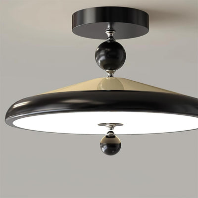 Belano Wooden Frame Round Ceiling Lamp - Neutral Decor
