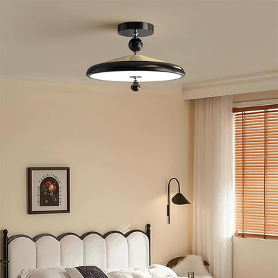 Belano Wooden Frame Round Ceiling Lamp - Neutral Decor