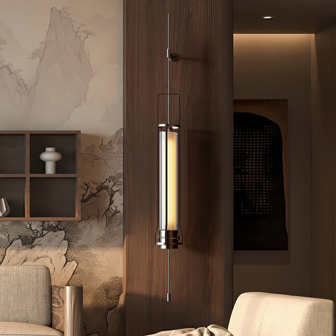 Lioralora Modern Minimalist Cylinder Glass Sconce Wall Lamp
