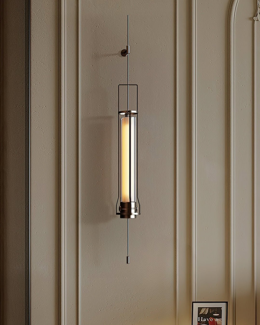 Lioralora Modern Minimalist Cylinder Glass Sconce Wall Lamp