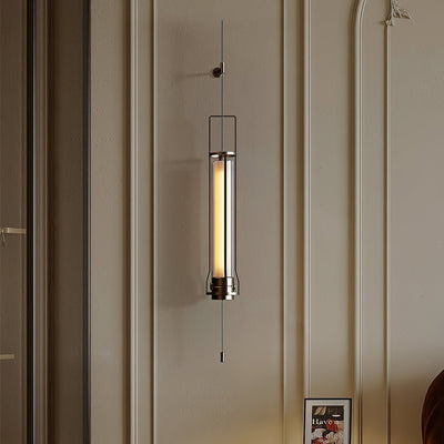 Lioralora Modern Minimalist Cylinder Glass Sconce Wall Lamp