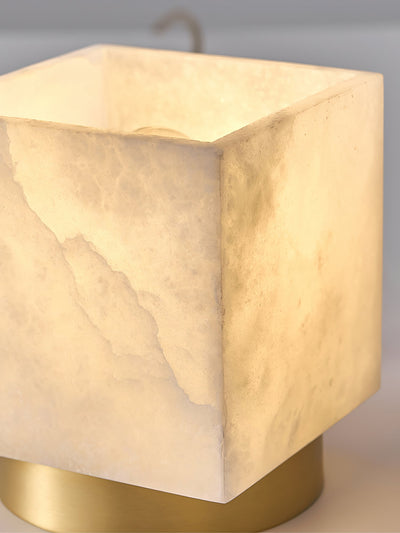 Usilia Modern Minimalist Brass Alabaster Ceiling Light - Neutral Decor